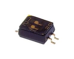 CHS-02TB1 - NIDEC COMPONENTS - CHS-02TB1 - DIP / SIP Switch, 2 Circuits, Slide, Surface Mount, SPST-NO, 6 V, 100 mA
