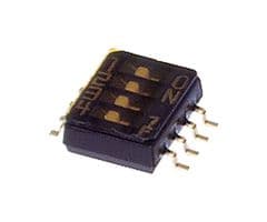 CHS-04TB1 - NIDEC COMPONENTS - CHS-04TB1 - DIP / SIP Switch, 4 Circuits, Slide, Surface Mount, SPST-NO, 6 V, 100 mA