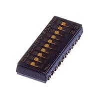 CHS-10TA1 - NIDEC COMPONENTS - CHS-10TA1 - DIP / SIP Switch, 10 Circuits, Slide, Surface Mount, SPST-NO, 6 V, 100 mA