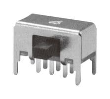 MFS201N-24-Z - NIDEC COMPONENTS - MFS201N-24-Z - Slide Switch, Subminiature, DPDT, On-On, Through Hole, MFS Series, 300 mA