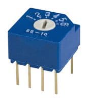 SS-10-16SP-AE - NIDEC COMPONENTS - SS-10-16SP-AE - Rotary Switch, DIP, TH, 6 Position, 1 Pole, 28 °, SS-10 Series