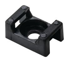 151-30300 CTM0-PA66-BK - HELLERMANNTYTON - 151-30300 CTM0-PA66-BK - Cable Tie Mount, Curved, Screw, 3.8 mm, Black, Nylon 6.6 (Polyamide 6.6), 14.7 mm, 9.4 mm