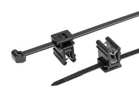 156-00570 T50ROSEC4A-PA66W-BK - HELLERMANNTYTON - 156-00570 T50ROSEC4A-PA66W-BK - Cable Tie, 2-Piece Fixing, Nylon 6.6 UV Resistant (Polyamide 6.6 UV Resistant), Black, 200 mm