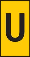 561-01214 WIC1-U-PA66-YE - HELLERMANNTYTON - 561-01214 WIC1-U-PA66-YE - Wire Marker, Snap On Pre Printed, U, Black, Yellow, 5mm x 6.4mm, 2.8 mm