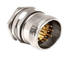 PXMBNI23FPM12ASC - BULGIN / PARTNER STOCK - PXMBNI23FPM12ASC - Sensor Connector, Buccaneer Series, M23, Male, 12 Positions, Solder Pin, Straight Panel Mount