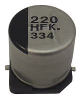 PCG1C471MCL1GS - NICHICON - PCG1C471MCL1GS - Polymer Aluminium Electrolytic Capacitor, 470 µF, 16 V, Radial Can - SMD, 0.02 ohm