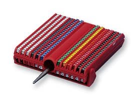 518-06013 HGPC1-3-PVC-SPECIAL - HELLERMANNTYTON - 518-06013 HGPC1-3-PVC-SPECIAL - Cable Marker Kit, 25 Markers, 1mm to 3mm, 0-9, A-Z, Standard Electrical Symbols