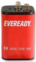 PJ996 - EVEREADY - PJ996 - Battery, Everready, Single Cell, 6 V, PJ996, Zinc Carbon, 7.4 Ah, Spring, 1