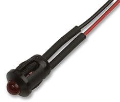 T000305 - CML INNOVATIVE TECHNOLOGIES - T000305 - LED Panel Mount Indicator, Snap-in, Red, 24 VDC, 8 mm, Not Rated