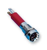 19050353 - CML INNOVATIVE TECHNOLOGIES - 19050353 - LED Panel Mount Indicator, Satin Chrome Bezel, Red, 24 VDC, 8 mm, 20 mA, 80 mcd, IP67