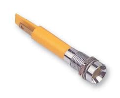 19050352 - CML INNOVATIVE TECHNOLOGIES - 19050352 - LED Panel Mount Indicator, Satin Chrome Bezel, Yellow, 24 VDC, 8 mm, 20 mA, 32 mcd, IP67