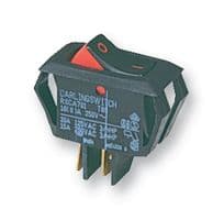 RSCA201-VB-B-9-V - CARLING - RSCA201-VB-B-9-V - Rocker Switch, Off-On, SPST, Non Illuminated, Panel Mount, Black, RSC Series