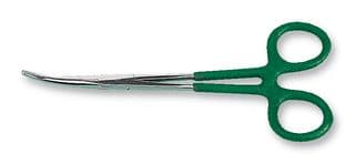 9PK-T416 - DURATOOL - 9PK-T416 - Forceps, Stainless Steel, Curved, Green Handle, 150 mm Overall