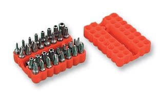 8PK-SD009-F - DURATOOL - 8PK-SD009-F - Bit Set, Security, 1/4" Drive, Spanner, Phillips, Hex, Torx, 34 Piece