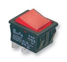 C1553ATNAE - BULGIN / PARTNER STOCK - C1553ATNAE - Rocker Switch, Off-On, DPST, Illuminated, Panel Mount, Red, 1550 Series