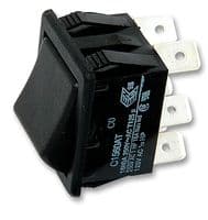C1560ATAAB - BULGIN / PARTNER STOCK - C1560ATAAB - Rocker Switch, On-On, DPDT, Non Illuminated, Panel Mount, Black, 1550 Series