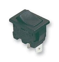 H8620VBAAA - BULGIN / PARTNER STOCK - H8620VBAAA - Rocker Switch, Miniature, On-Off-On, SPDT, Non Illuminated, Panel Mount, Black, 8600 Series