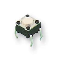 B3F-1000 - OMRON ELECTRONIC COMPONENTS - B3F-1000 - Tactile Switch, B3F, Top Actuated, SPST-NO, Through Hole, Round Button, 100 gf, 50 mA at 24 VDC