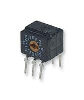 A6CV-16R - OMRON ELECTRONIC COMPONENTS - A6CV-16R - Rotary Switch, 16 Position, 1 Pole, 22.5 °, 250 V, A6CV Series