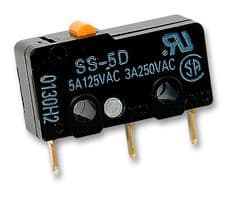 SS-10T - OMRON ELECTRONIC COMPONENTS - SS-10T - Microswitch, Subminiature, Pin Plunger, SPDT, Quick Connect, Solder, 10.1 A