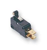 V-165-1C5 - OMRON - V-165-1C5 - Microswitch, Miniature, Short Roller Lever, SPDT, Quick Connect, Solder, 16 A, 250 VDC