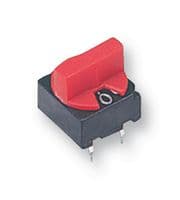 ERG16-422/2 - ERG COMPONENTS - ERG16-422/2 - Rotary Coded Switch, Red Knob, Through Hole, 16 Position, 30 V, Hexadecimal Complement, 125 mA