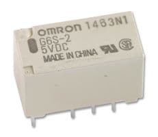 G6S-2G  DC3 - OMRON ELECTRONIC COMPONENTS - G6S-2G  DC3 - Signal Relay, 3 VDC, DPDT, 2 A, G6S Series, Surface Mount, Non Latching
