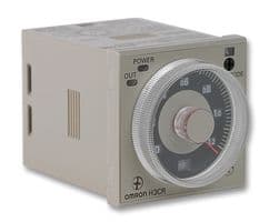 H3CR-A 100-240VAC/100-125VDC - OMRON INDUSTRIAL AUTOMATION - H3CR-A 100-240VAC/100-125VDC - Analogue Timer, On-Delay, 14 Ranges, 0.05 s, 300 h, 1 Changeover Relay