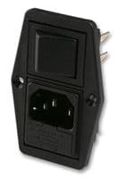 BVB01/Z0000/10 - BULGIN / PARTNER STOCK - BVB01/Z0000/10 - Un-Filtered IEC Power Entry Module, IEC C14, General Purpose, 10 A, 250 VAC, 2-Pole Switch