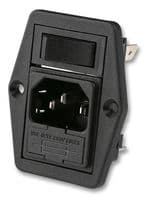 BVB01/Z0000/01 - BULGIN / PARTNER STOCK - BVB01/Z0000/01 - Un-Filtered IEC Power Entry Module, IEC C14, General Purpose, 10 A, 250 VAC, 1-Pole Switch