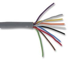 1180C SL005 - ALPHA WIRE - 1180C SL005 - Multicore Cable, Control, Unscreened, 10 Core, 22 AWG, 0.34 mm², 100 ft, 30.5 m