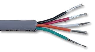 1176C SL005 - ALPHA WIRE - 1176C SL005 - Multicore Cable, Unscreened, 6 Core, 22 AWG, 0.34 mm², 100 ft, 30.5 m