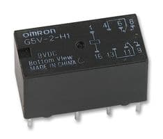 G5V-2-H1  DC9 - OMRON ELECTRONIC COMPONENTS - G5V-2-H1  DC9 - Signal Relay, 9 VDC, DPDT, 1 A, G5V-2 Series, Through Hole, Non Latching