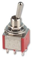 1MD1T1B1M1QE - MULTICOMP PRO - 1MD1T1B1M1QE - Toggle Switch, On-None-On, DPDT, Non Illuminated, 1M, Panel Mount, 5 A