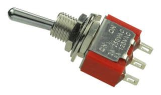 1MS1T1B1M1QE - MULTICOMP PRO - 1MS1T1B1M1QE - Toggle Switch, On-None-On, SPDT, Non Illuminated, 1M, Panel Mount, 5 A