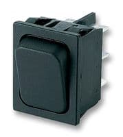 1834.3302 - MARQUARDT - 1834.3302 - Rocker Switch, On-On, DPDT, Non Illuminated, Panel Mount, Black, 1830 Series