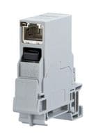 1401206113KE - METZ CONNECT - 1401206113KE - In-Line Adapter, TS35 Rail Mount, Adapter, In-Line, RJ45, RJ45