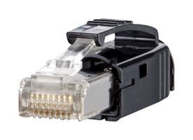 1401505012-E - METZ CONNECT - 1401505012-E - Modular Connector, Black, RJ45 Plug, 1 x 1 (Port), 8P8C, Cat6, IP67, Cable Mount