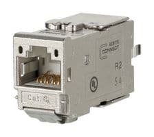 130B11-E - METZ CONNECT - 130B11-E - Modular Connector, RJ45 Jack, 1 x 1 (Port), 8P8C, Cat6a, Cable Mount