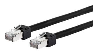 13084UA000-E - METZ CONNECT - 13084UA000-E - Ethernet Cable, Cat6, RJ45 Plug to RJ45 Plug, SFTP (Screened Foiled Twisted Pair), Black, 10 m