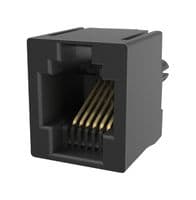 RJE08166041M - AMPHENOL COMMUNICATIONS SOLUTIONS - RJE08166041M - Modular Connector, RJ11 / RJ12 / RJ14 / RJ25 Jack, 1 x 1 (Port), 6P6C, Cat3, IP20
