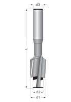 102409 - RUKO - 102409 - Drill Bit, Counterbore, Flat, DIN 373, Fixed Guide, HSS, M4, 8 mm Bit Size, 71 mm