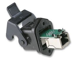 09 45 225 1100 - HARTING - 09 45 225 1100 - Modular Connector, RJ45 Plug, 1 x 1 (Port), 8P8C, Cat5, IP65, IP67, Cable Mount