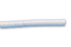 161-43100 SBPEFR4-PE-FR-WH - HELLERMANNTYTON - 161-43100 SBPEFR4-PE-FR-WH - Spiral Wrap, Flame Retardant, 0.158 ", 4 mm, Polyethylene, White, 98.4 ft, 30 m