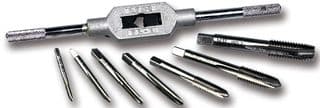 45080 - DURATOOL - 45080 - Metric Tap Set, Die Cast Tap Wrench, 8 Pieces of M3, M4, M5, M6, M8, M10, M12
