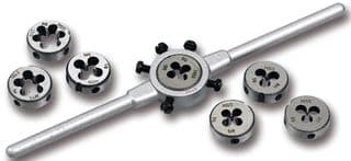 45070 - DURATOOL - 45070 - Metric Die Set, High Speed Steel, 8 Pieces of M3, M4, M5, M6, M8, M10, M12