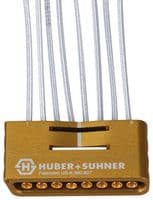 MF53/1X8A_21MXP/11PC24/152 - HUBER+SUHNER - MF53/1X8A_21MXP/11PC24/152 - RF / Coaxial Cable Assembly, 6 ", 152 mm, MULTIFLEX 53, MXP Jack, 2.4mm Plug x 8, 50 ohm