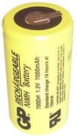 GP700DH1A1P - GP BATTERIES - GP700DH1A1P - Rechargeable Battery, Greencell, Single Cell, 1.2 V, Nickel Metal Hydride, 7 Ah, D, Opposing Tags