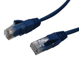 RJE1Y16305152401 - AMPHENOL COMMUNICATIONS SOLUTIONS - RJE1Y16305152401 - Ethernet Cable, Cat5e, RJ45 Plug to RJ45 Plug, UTP (Unshielded Twisted Pair), Blue, 305 mm, 1 ft