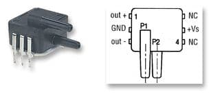 SDX15D4 - HONEYWELL - SDX15D4 - Pressure Sensor, Differential, 0 psi, 15 psi, 20 VDC, DIP